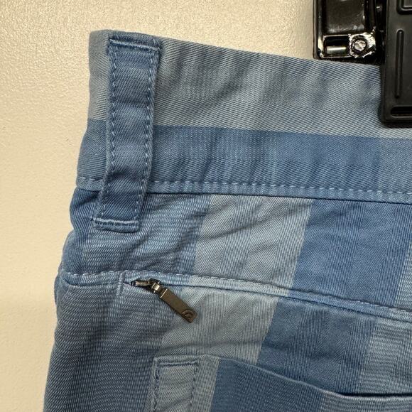 The North Face Mens Blue Checkered Plaid Explore Shorts Stretch Cotton Size 38 - Picture 4 of 11